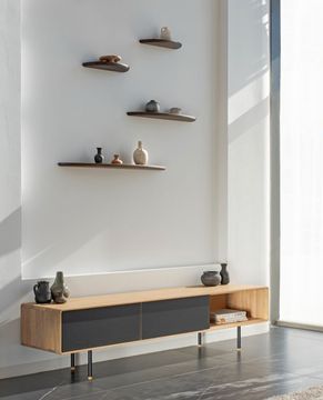 Fina Lowboard - Two Drawers, Black by GAZZDA - view 7