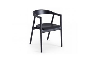 Muna Chair - Lacquered Oak, Upholstered by GAZZDA - view 2