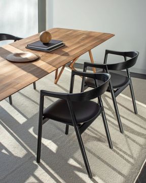 Muna Chair - Lacquered Oak, Upholstered by GAZZDA - view 6
