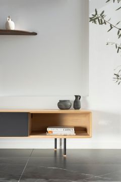 Fina Lowboard - Two Drawers, Black by GAZZDA - view 8