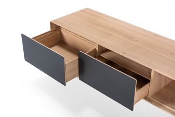 Fina Lowboard - Two Drawers, Black by GAZZDA - view 9