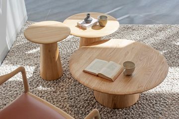 Mushroom Coffee & Side Table - Oak by GAZZDA - view 4