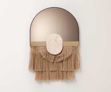 souk ecru linen mirror by DOOQ - view 2