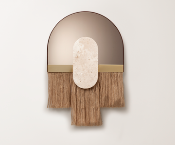 souk ecru shell mirror by DOOQ - view 2