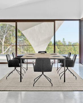 Altea Armchair with high back (5 spoke aluminum swivel base on caster + tilt mechanism) by INCLASS - view 2