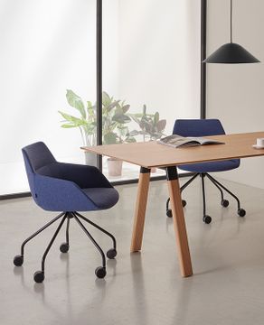 Dunas Xs Chair with high 4 spoke steel swivel base by INCLASS - view 2