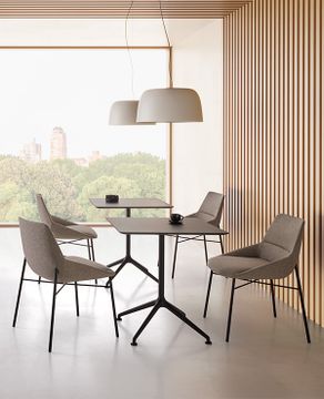 Dunas Xs Chair with high 4 spoke steel swivel base by INCLASS - view 4
