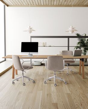 Kori Chair with medium back (5 spoke aluminum swivel base on casters + gas lift) by INCLASS - view 3