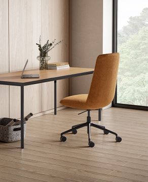 Kori Chair with medium back (5 spoke aluminum swivel base on casters + gas lift) by INCLASS - view 5
