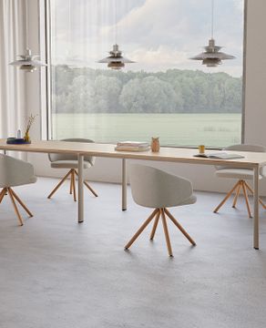 Laminar Tables with round tabletops by INCLASS - view 5
