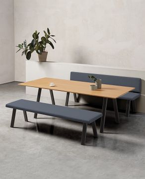 Plania Bench Benches composition with and without backrest using connecting tables by INCLASS - view 4