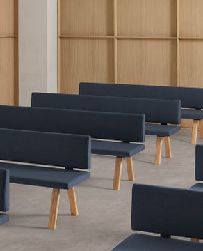 Plania Bench Benches composition with and without backrest using connecting tables by INCLASS - view 5