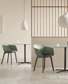 Taia Armchair with 4 leg frame (plain upholstered seat shell) by INCLASS - view 5