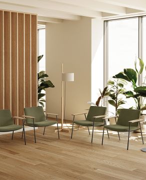 Xail Lounge armchair with low backrest and 4 spoke aluminum base (horizontal stitching upholstery) by INCLASS - view 3