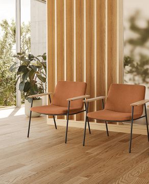 Xail Lounge armchair with low backrest and 4 spoke aluminum base (horizontal stitching upholstery) by INCLASS - view 4