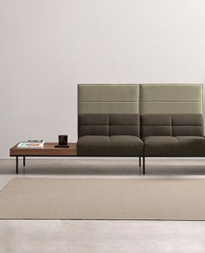 Escalas Modular bench 3 central seats and 2 end table tops by INCLASS - view 5