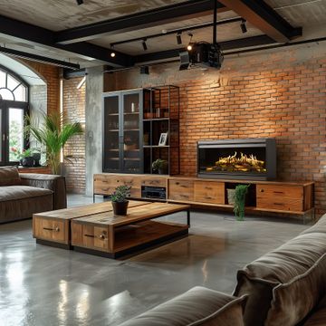 Holographic Fireplace - E-one 100F FR - Freestanding fireplace by KALFIRE - view 6