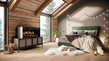 Holographic Fireplace - E-one 100F FR - Freestanding fireplace by KALFIRE - view 4