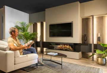 Holographic Fireplace - E-one 130S - 3-sided model by KALFIRE - view 4