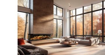 Holographic Fireplace - E-one 190S - 3-sided model by KALFIRE - view 4