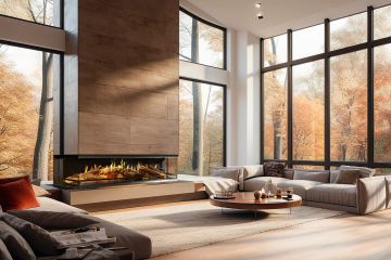 Holographic Fireplace - E-one 190S - 3-sided model by KALFIRE - view 5