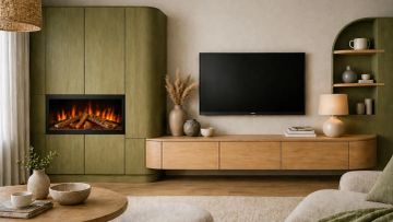 Electric fireplace – E75/37 – Corner fireplace by KALFIRE - view 2