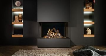 Gas fire - Gi85/55S - 3-sided model by KALFIRE - view 3