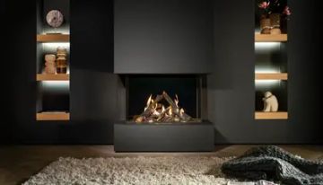 Gas fire - Gi85/55S - 3-sided model by KALFIRE - view 6
