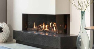 Gas fire - G105/37C - Corner model by KALFIRE - view 2