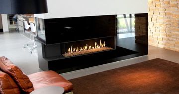 Gas fire - G125/37C - Corner model by KALFIRE - view 3