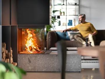 Wood fire - W53/50R - Room divider by KALFIRE - view 3