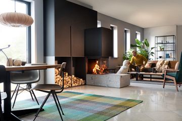 Wood fire - W53/50R - Room divider by KALFIRE - view 4