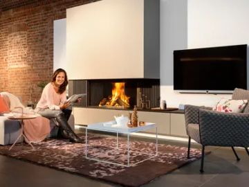 Wood fire - W90/47C - Corner model by KALFIRE - view 6