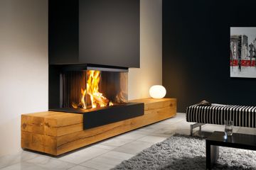 Wood fire - W90/47S - 3-sided model by KALFIRE - view 4
