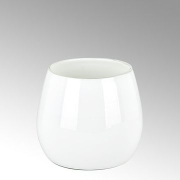 Pisano vase H24D25 medium white by Lambert - view 2