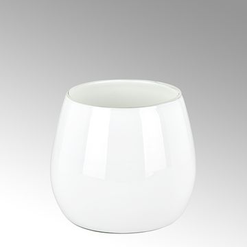 Pisano vase H24D25 medium white by Lambert - view 3