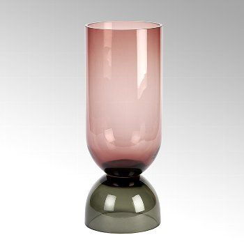 Vasari vase,glass, amber/grey, by Lambert - view 4