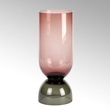 Vasari vase,glass, berry/grey, by Lambert - view 3