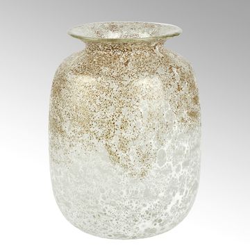 Paomo vase, glass, white-golden by Lambert - view 3