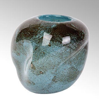 Paomo vase, glass, white-golden by Lambert - view 9