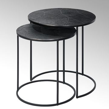 Natsu side table set, iron stand, powdercoated by Lambert - view 3