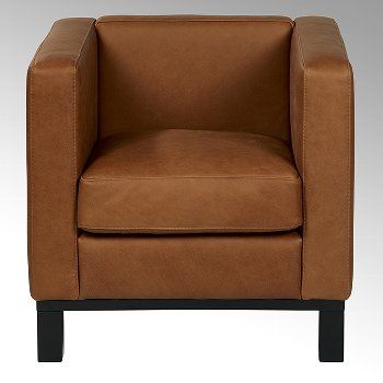 Bella armchair, 74x72x7o cm with leather Afrika, by Lambert - view 4