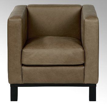 Bella armchair, 74x72x7o cm with leather Afrika, by Lambert - view 5