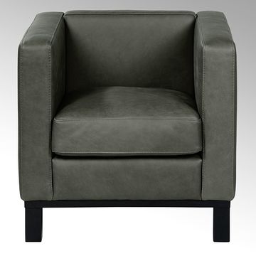 Bella armchair, 74x72x7o cm with leather Afrika, by Lambert - view 3