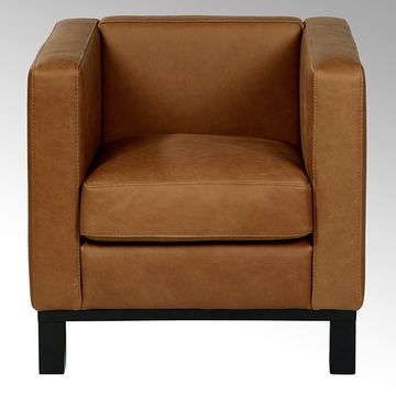 Bella armchair, 74x72x7o cm with leather Santa Fe by Lambert - view 3