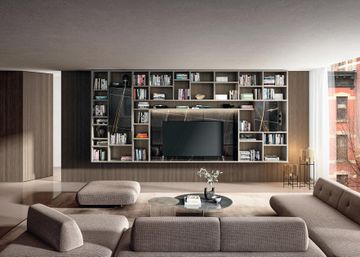 Floating Wall Unit Entertainment Center: 30 mm by Lago - view 2