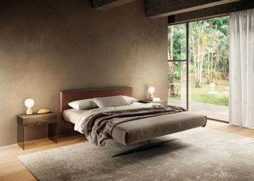 Wood Nightstand Glass Legs: Class Bedside Tables by Lago - view 2