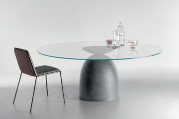 Janeiro Table: Sculpted Concrete & Balanced Top by Lago - view 2