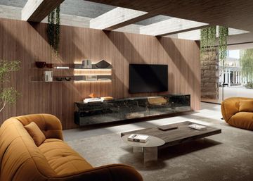 Modern TV Wall Unit Entertainment Center: Materia by Lago - view 2