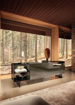 Glass Buffet Cabinet: 36e8 Glass Sideboard by Lago - view 5